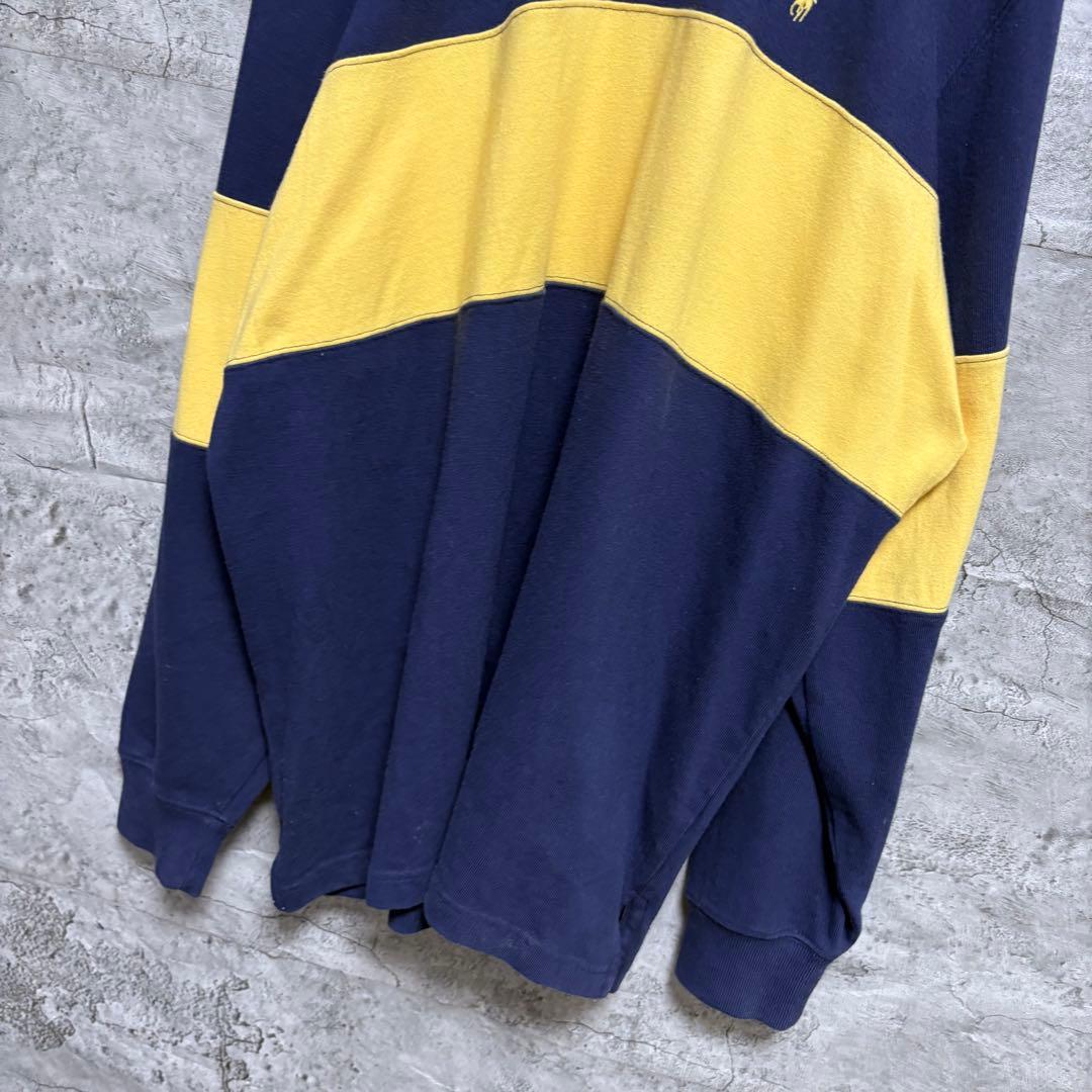 ポロバイラルフローレン　ラガーシャツ　古着　ビンテージ　90s ラグビー　L