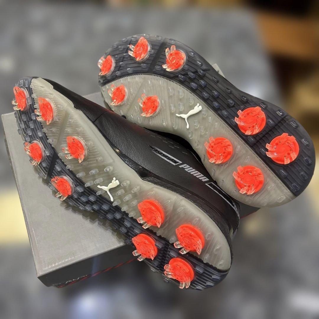 プーマ ゴルフ スパイクゴルフシューズ 黒 防水 プロアダプト デルタ 27.5