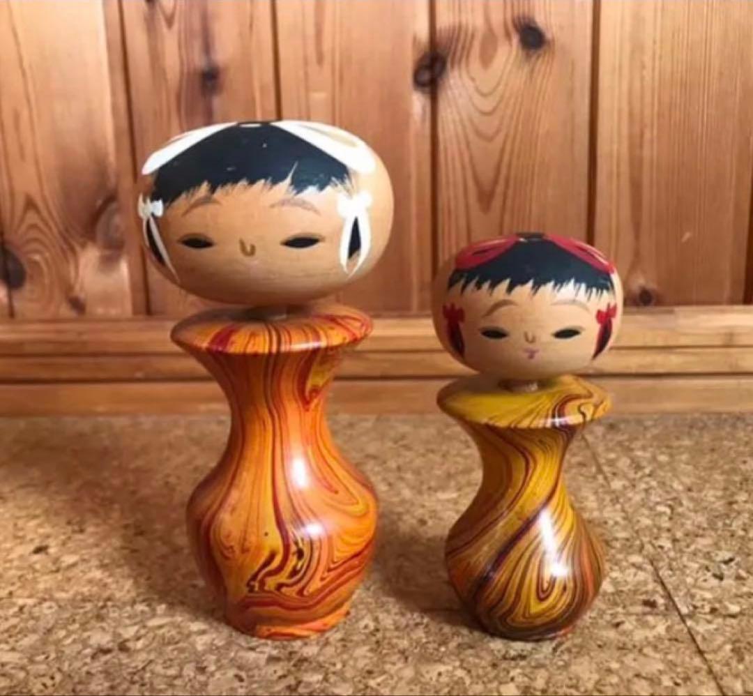 日本　手描きこけし　コレクション11体　アンティーク