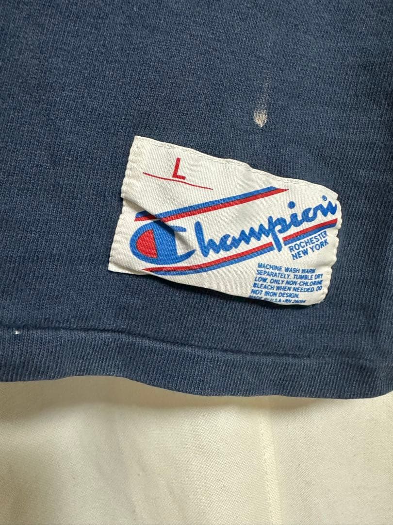 Champion フットボール Tシャツ 80's チャンピオン フェード L