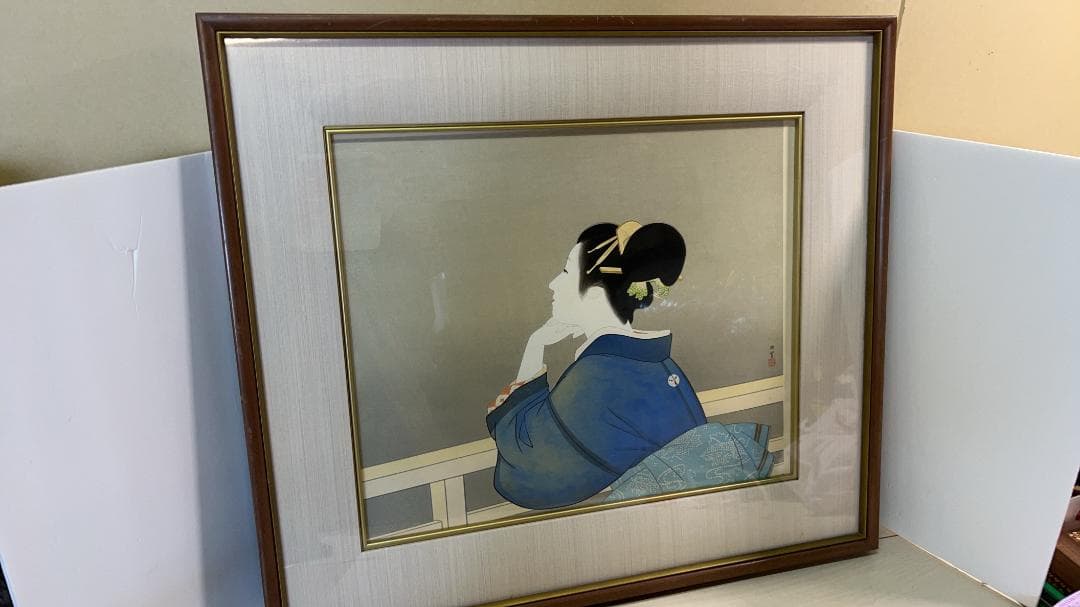 上村松園筆「待月」足立美術館蔵　手摺木版画　第８７番