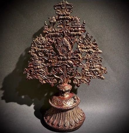 銅器 仏教  八宝樹金剛 古美術 コレクション品 銅製 工芸品 彫刻装飾品置物