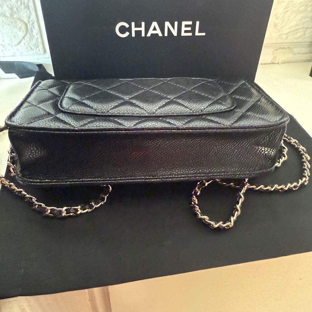 ブラック キルティングショルダーバッグ