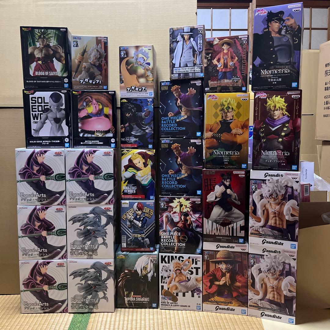 28個 ワンピース 呪術廻戦 ジョジョ ヒロアカ 遊戯王 フィギュアまとめ売り