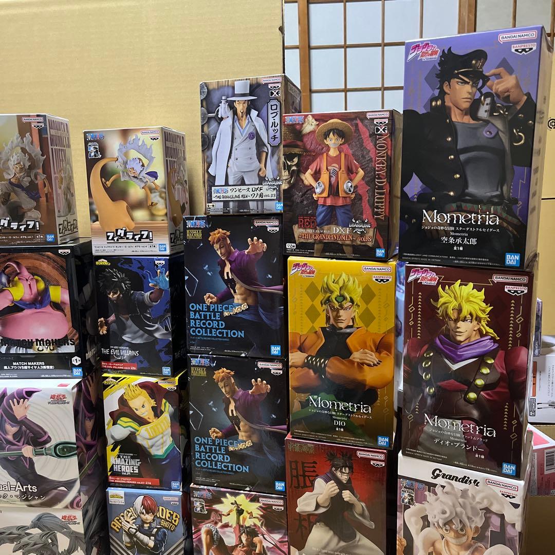 28個 ワンピース 呪術廻戦 ジョジョ ヒロアカ 遊戯王 フィギュアまとめ売り