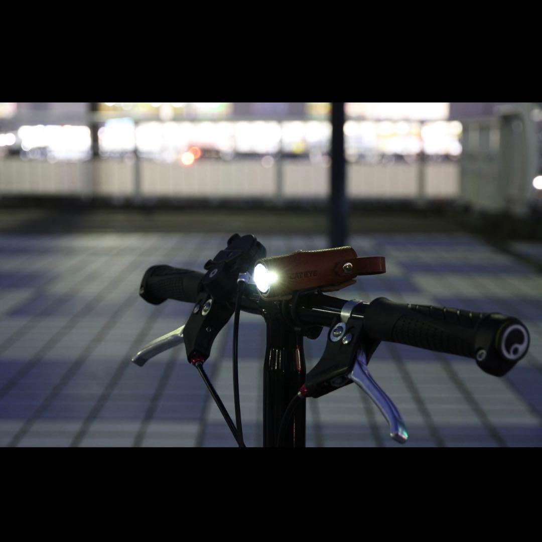 CAT EYE レザー自転車用フロントライト リアライト マワレライトセット