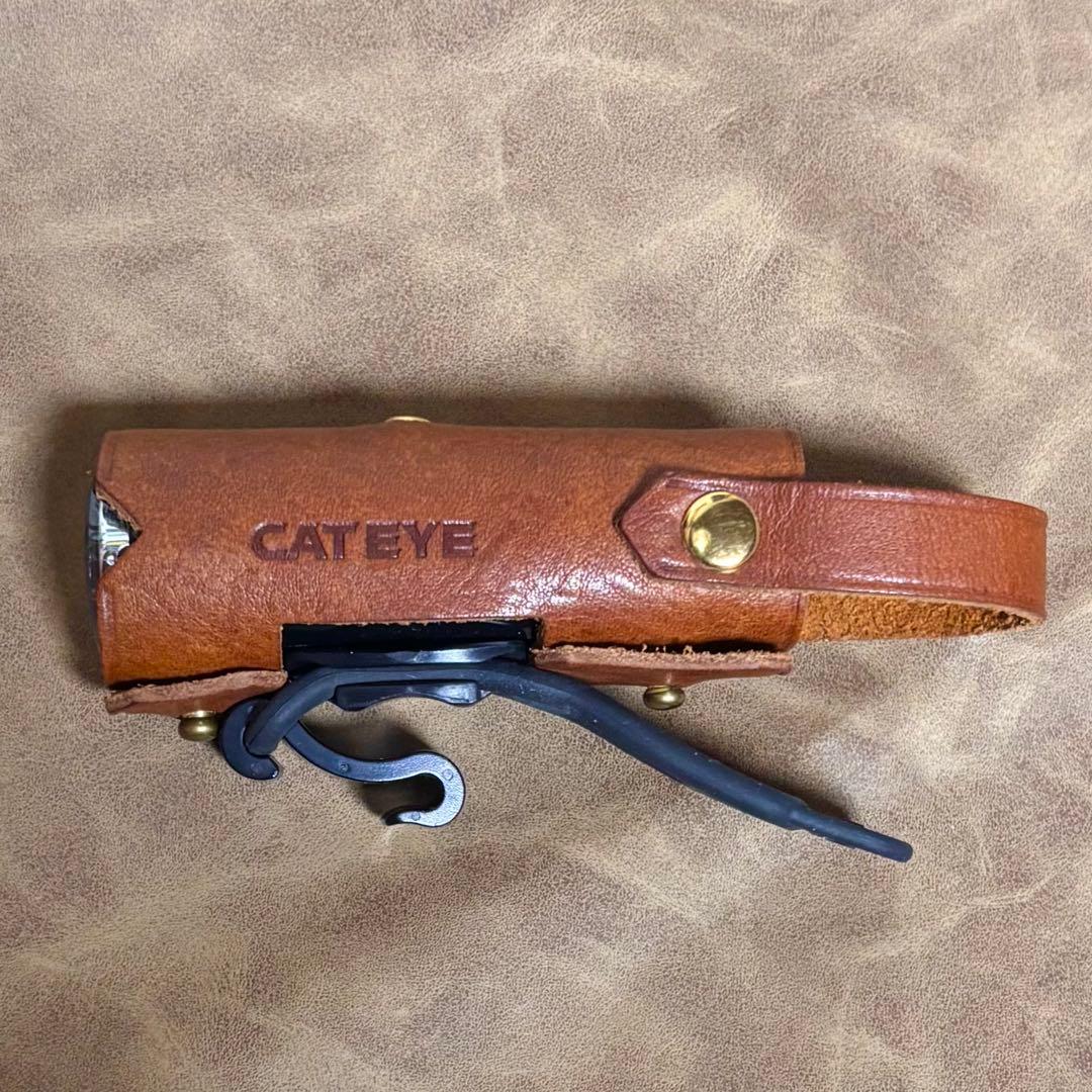 CAT EYE レザー自転車用フロントライト リアライト マワレライトセット
