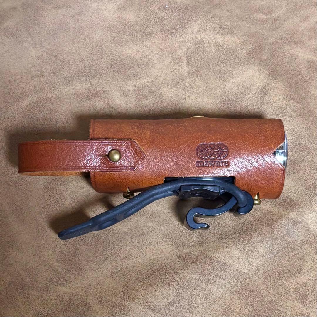 CAT EYE レザー自転車用フロントライト リアライト マワレライトセット