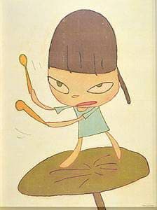 奈良美智　ポスター　Marching on butter Leaf