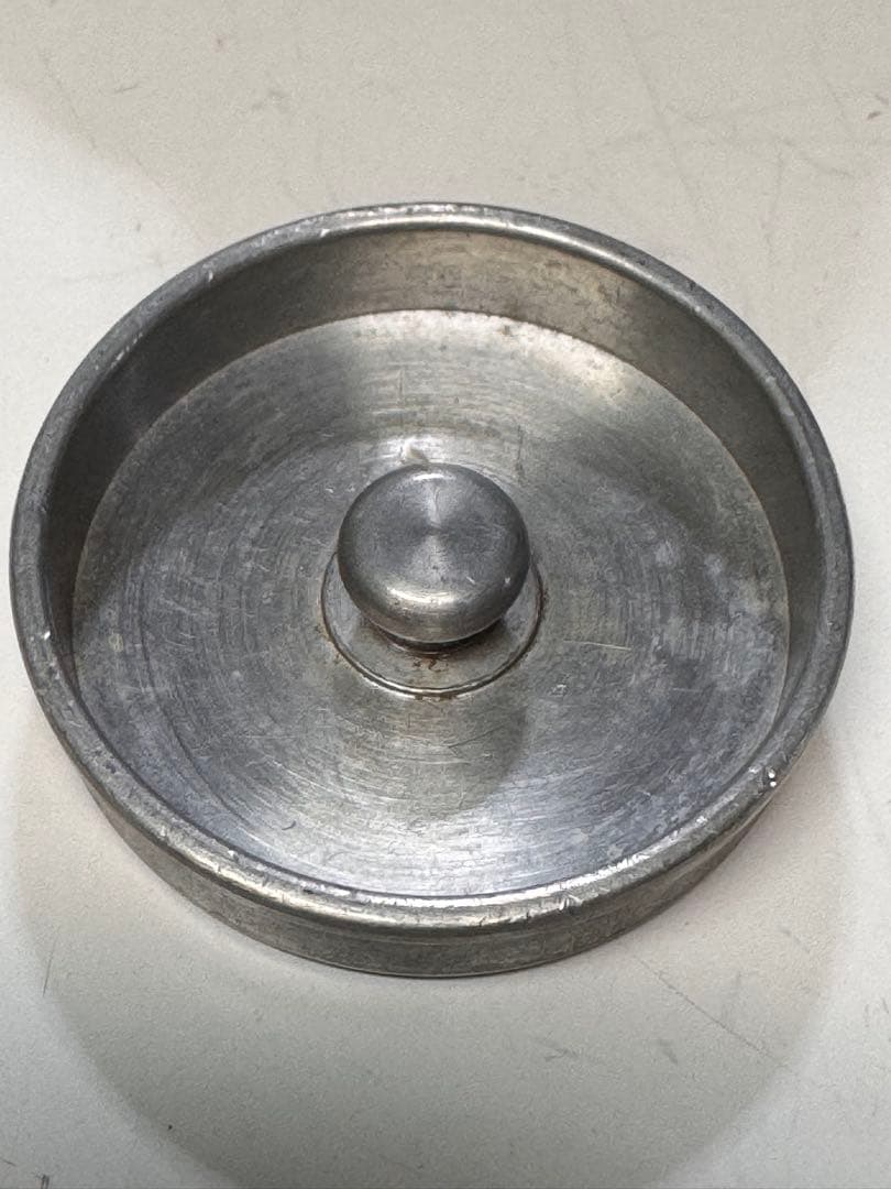 茶入 錫 間村自造 箱無　骨董品