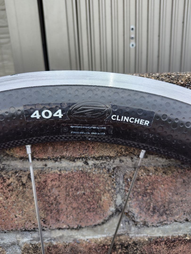 ZIPP 404 CLINCHER ホイールセット アルミリム　新品タイヤ付き
