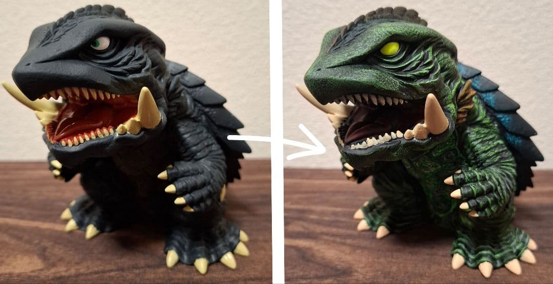 ガメラ3　邪神イリス覚醒　鎮座獣ガメラ　フルリペイント　フィギュア　ソフビ