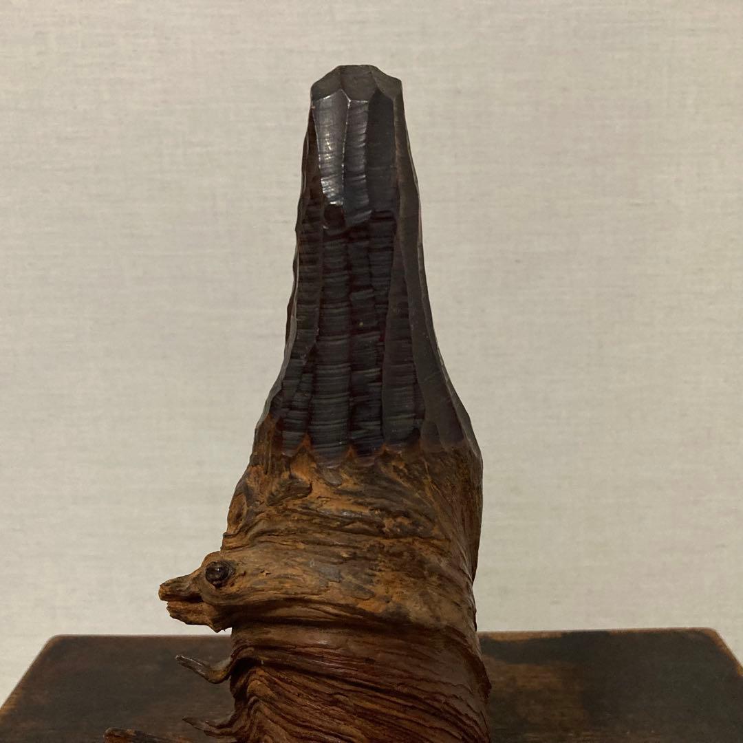 観音 菩薩 仏像 置物 オブジェ 木彫り 彫刻 木製 美術 工芸品 骨董 レトロ