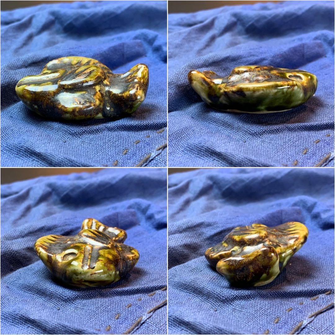 shuiyemikioです。魚　織部焼　箸置