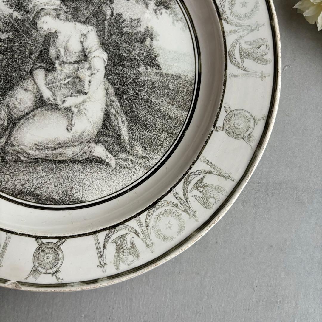 専用❣️フランスアンティーク クレイユ窯のグリザイユプレート