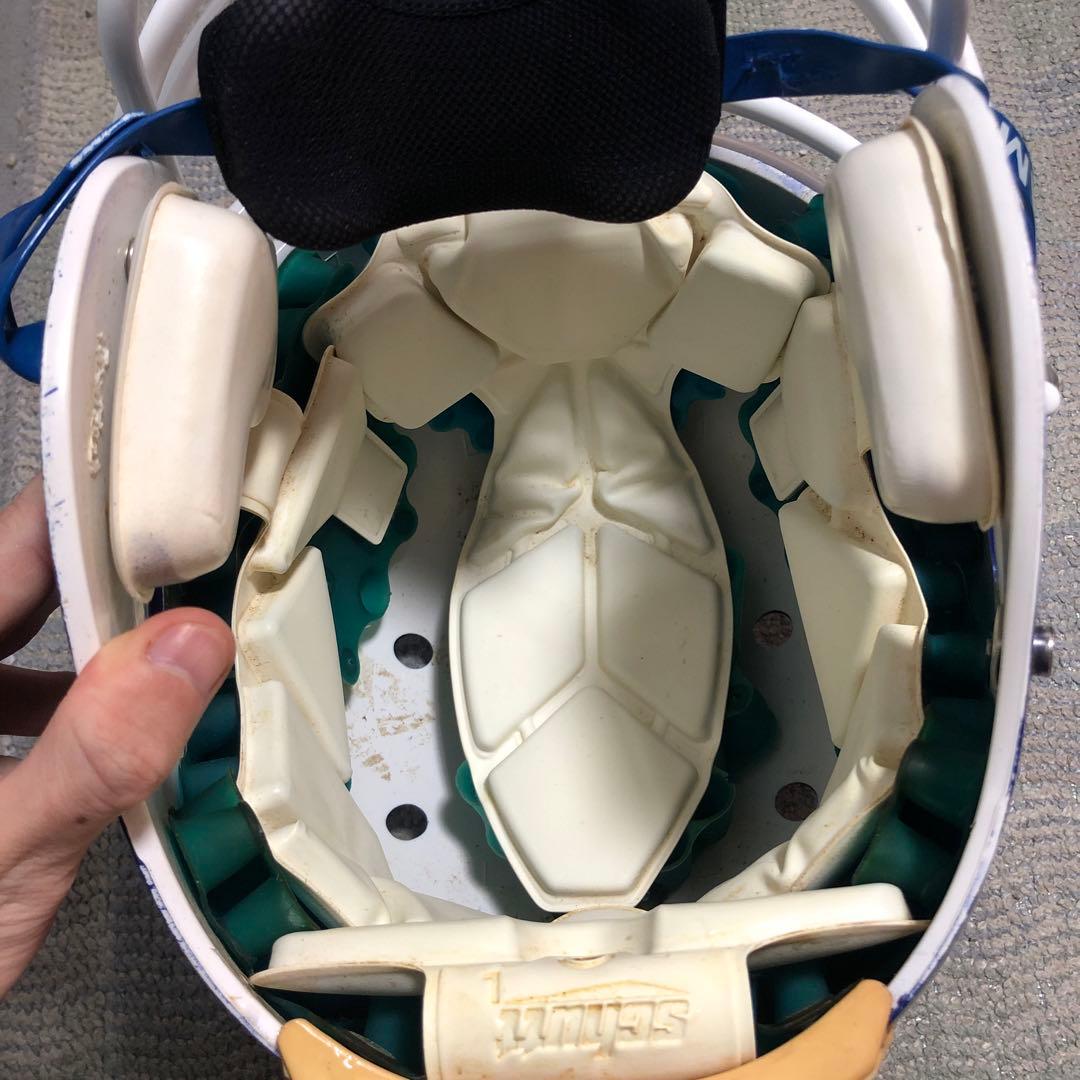 schutt 青 アメフトヘルメット 傷あり