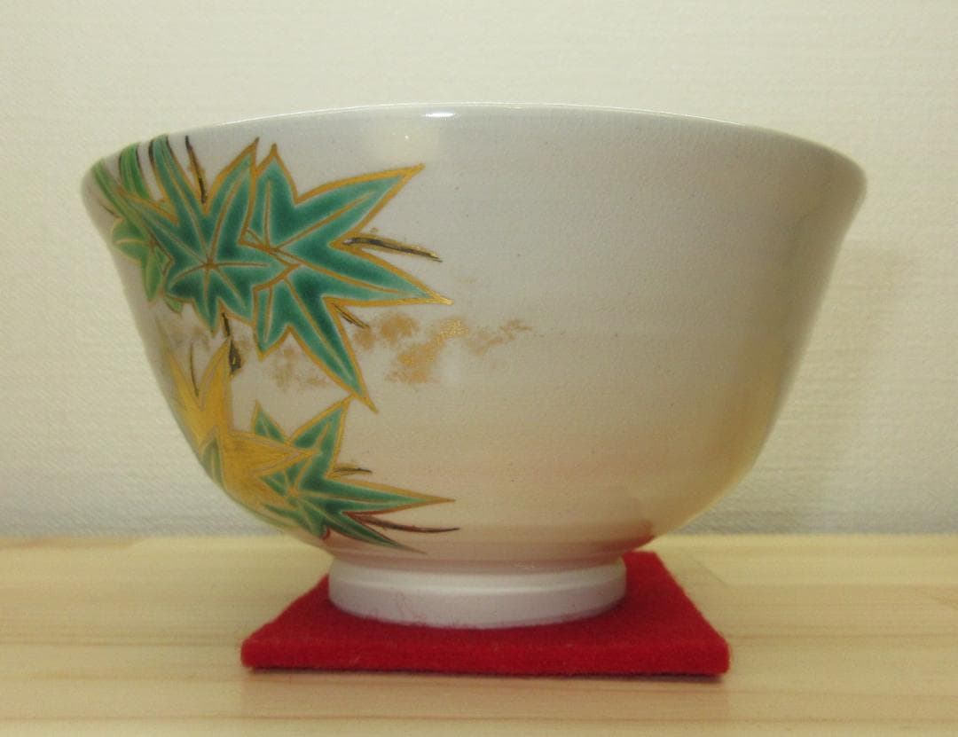 専用 送料込【逢絢亭】茶道具 茶碗 京焼 青楓の図 竜谷窯 宮川香雲 共箱入り