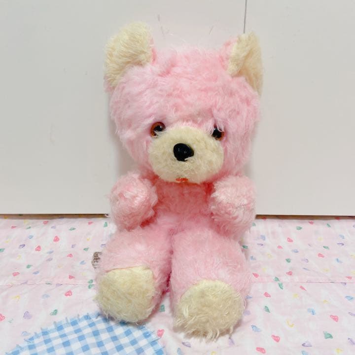 アンティーク ピンク テディベア