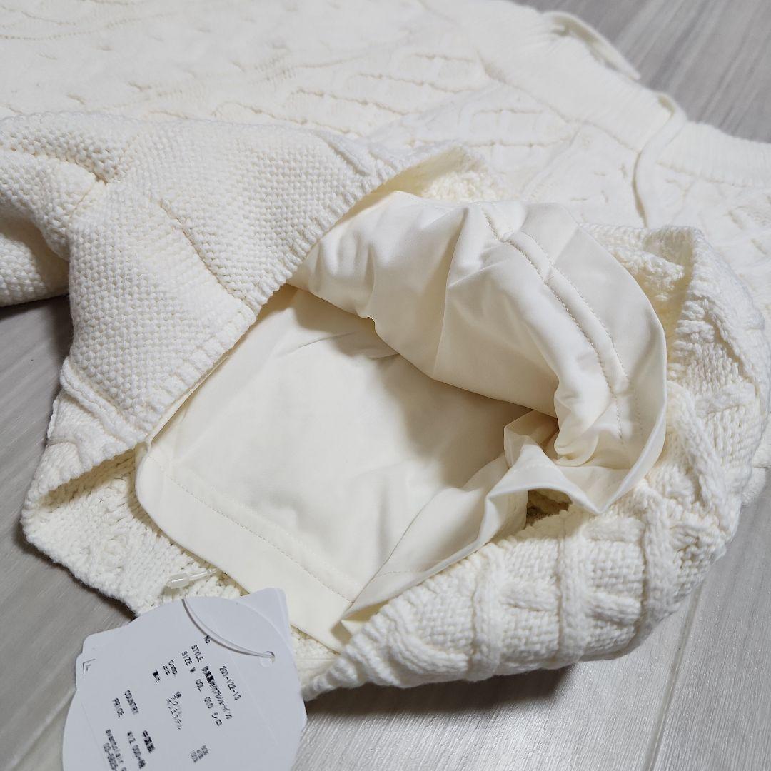 新品☆sandie☆ゴルフ2点セットショートパンツ防風 発熱リブニット M 紺白