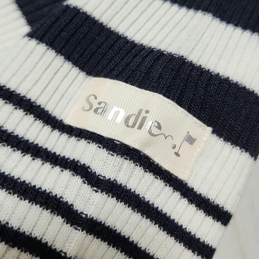 新品☆sandie☆ゴルフ2点セットショートパンツ防風 発熱リブニット M 紺白