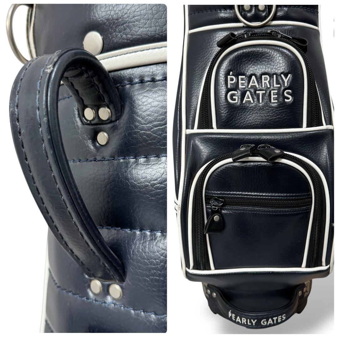 入手困難 良品 PEARLY GATES キャディバッグ ネイビー ツアーモデル