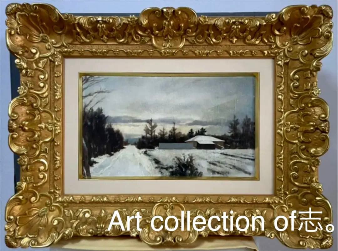 巨匠 野田弘志『道』油彩 カンヴァス M6 1974年作 原画 真作保証 1点物