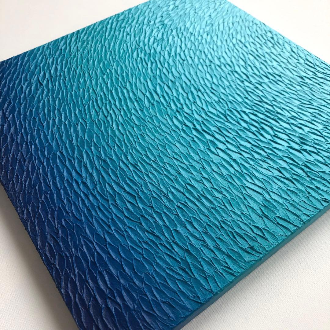 テクスチャーアート・海＊キャンバスアクリル画抽象画オーシャン青い絵画海の絵原画