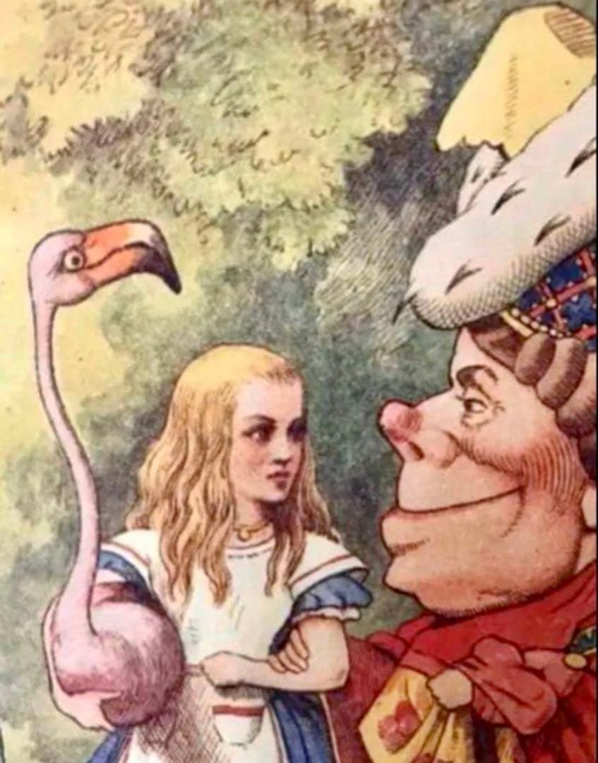 値下げ！！イタリア製額入り不思議な国のアリス ジョン テニエル 1920年代