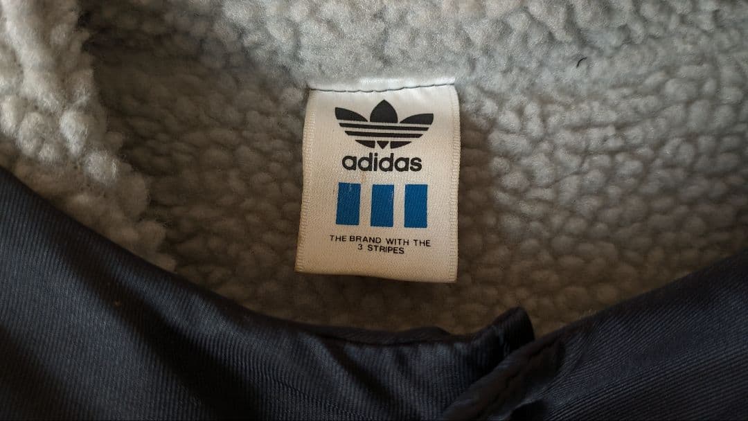 adidas 90s ヴィンテージ ビッグトレフォイル ベンチコート 裏ボア