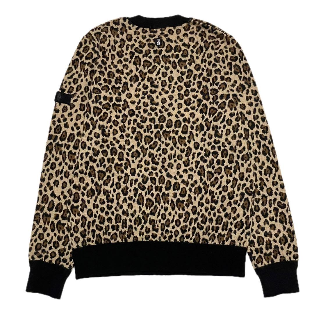 美品 パーリーゲイツ カシミヤ混 ニット レディース サイズ0 レオパード柄