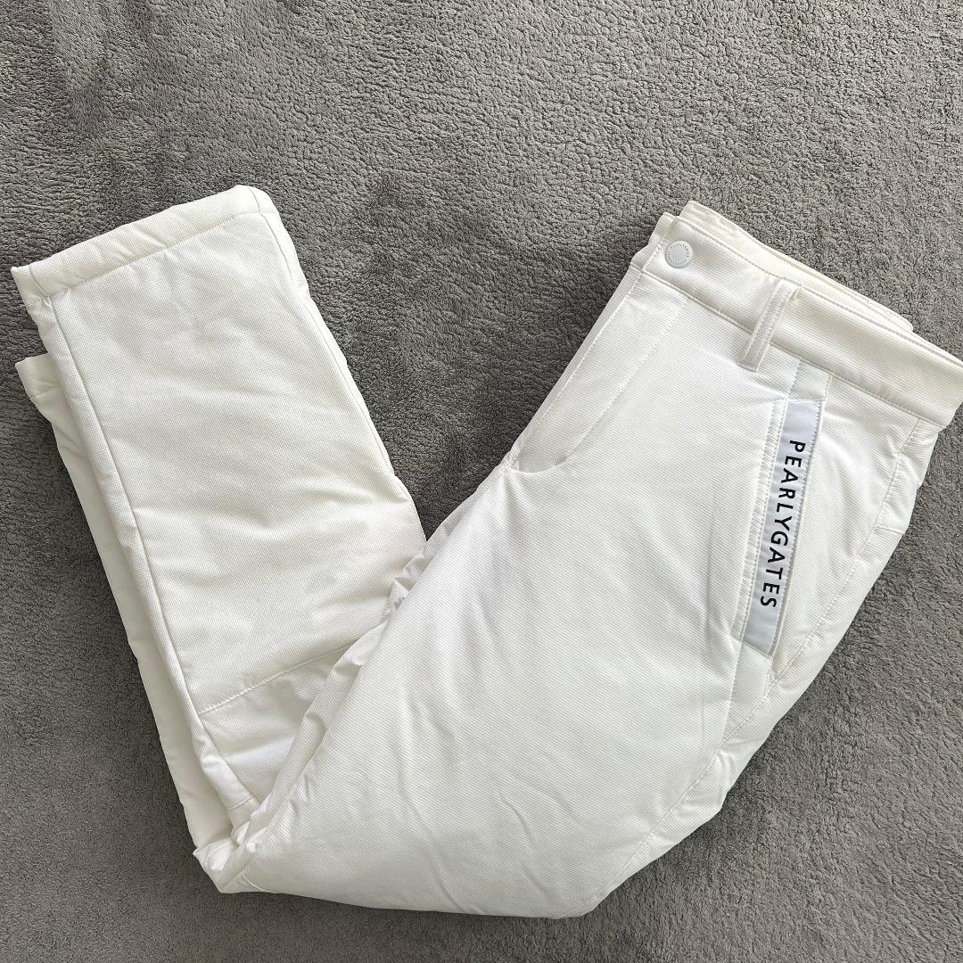 PEARLY GATES パーリーゲイツ　中綿入り　ロゴ　パンツ　メンズ　白　M