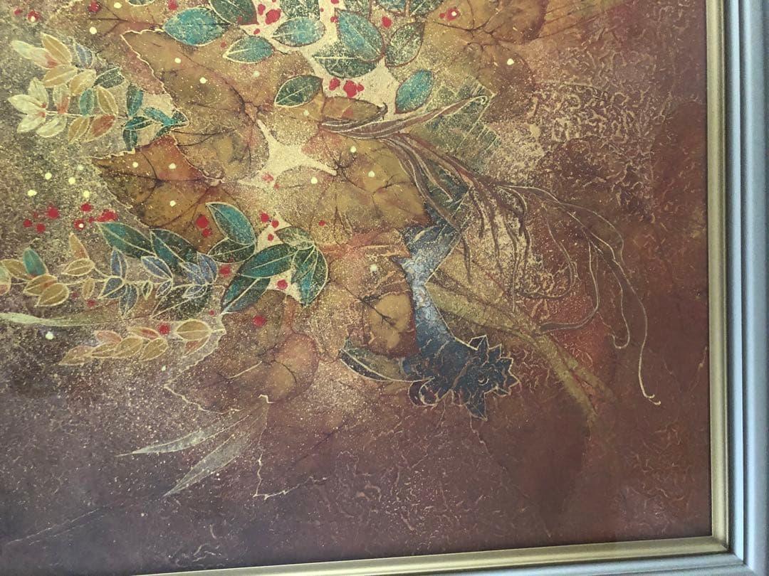 大幅値下げしました‼️人気女流作家、坂根輝美￼の肉筆サイン入り日本画