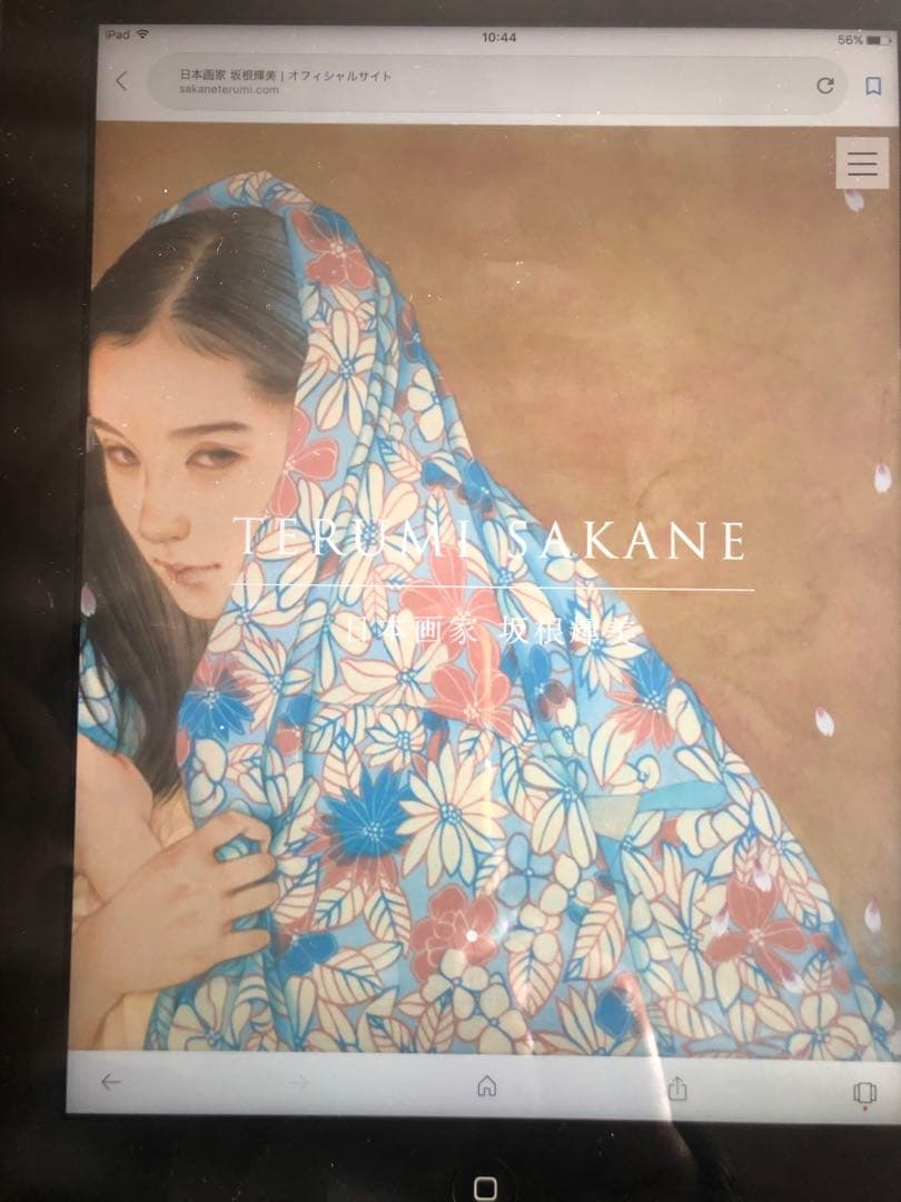 大幅値下げしました‼️人気女流作家、坂根輝美￼の肉筆サイン入り日本画