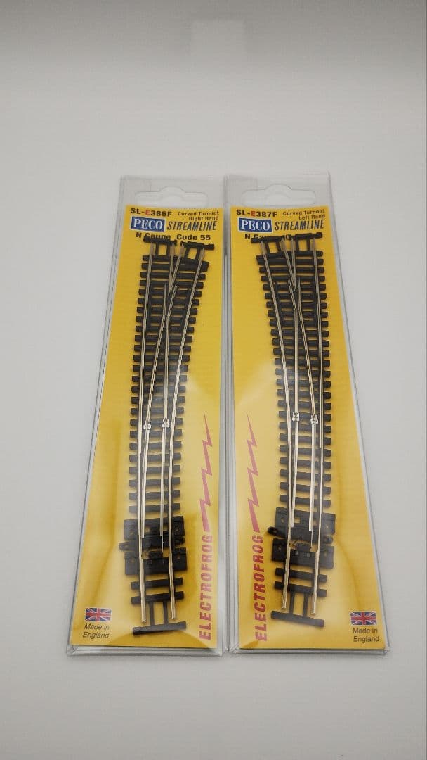 PECO Nゲージ 大半径ポイント SL-E386F SL-E387F