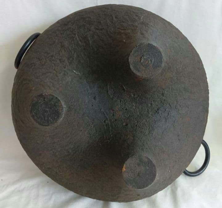 電気式火鉢　風炉型電熱器　茶道具　コード式火鉢　取り外し可能　アンティーク鋳鉄製