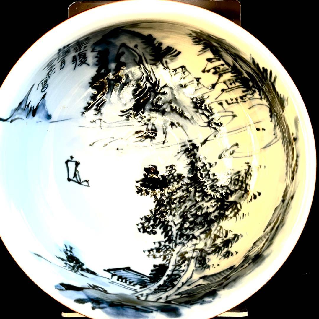 【未使用,美品】 清水焼き　鉢　小鉢 染付　アンティーク　5客揃い