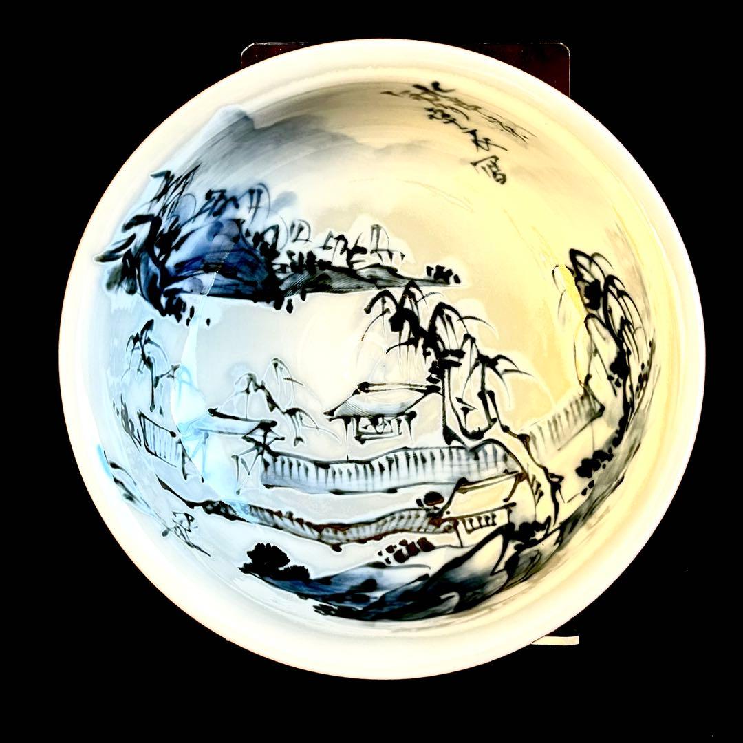 【未使用,美品】 清水焼き　鉢　小鉢 染付　アンティーク　5客揃い