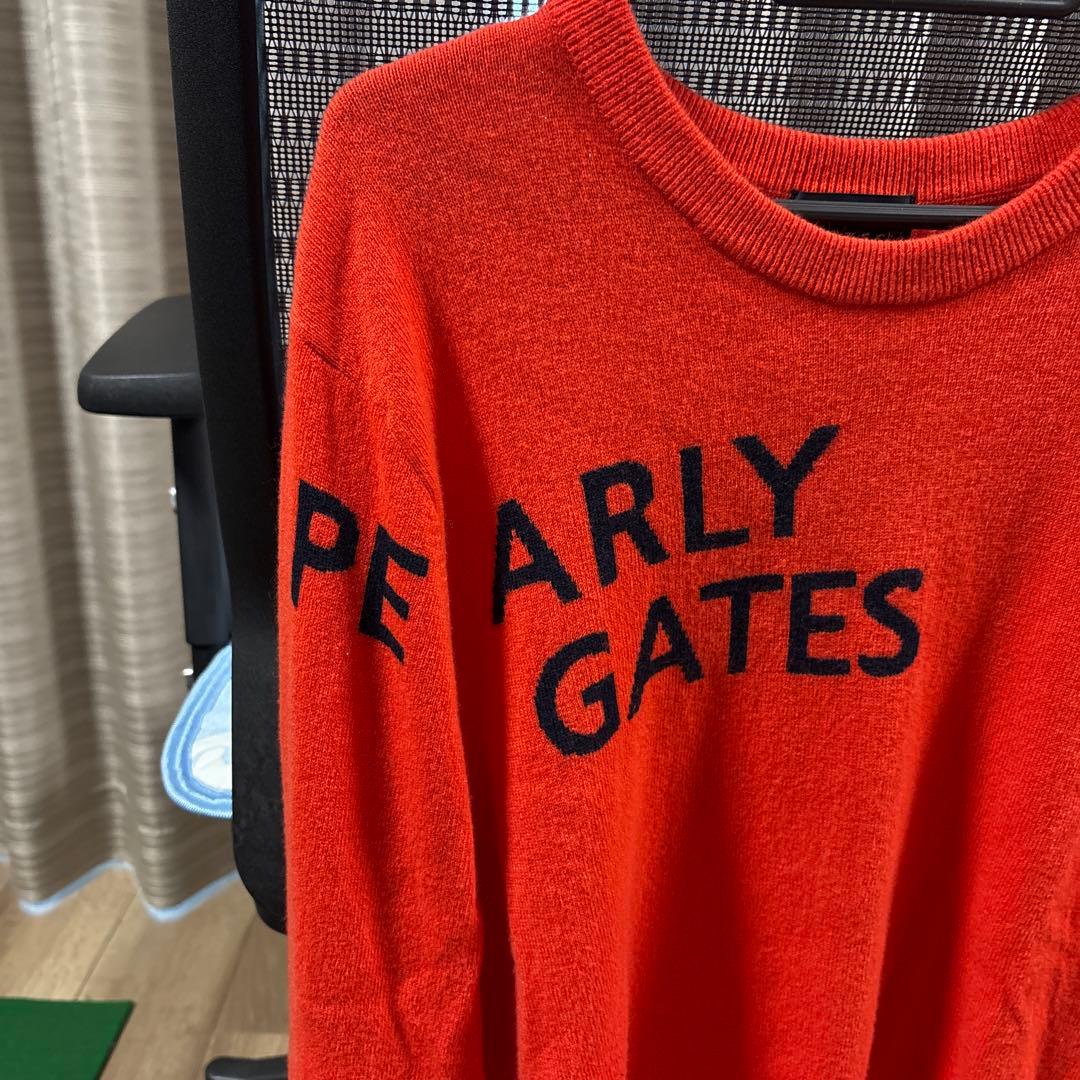 PEARLY GATES オレンジ（赤） カシミヤ入り　セーター
