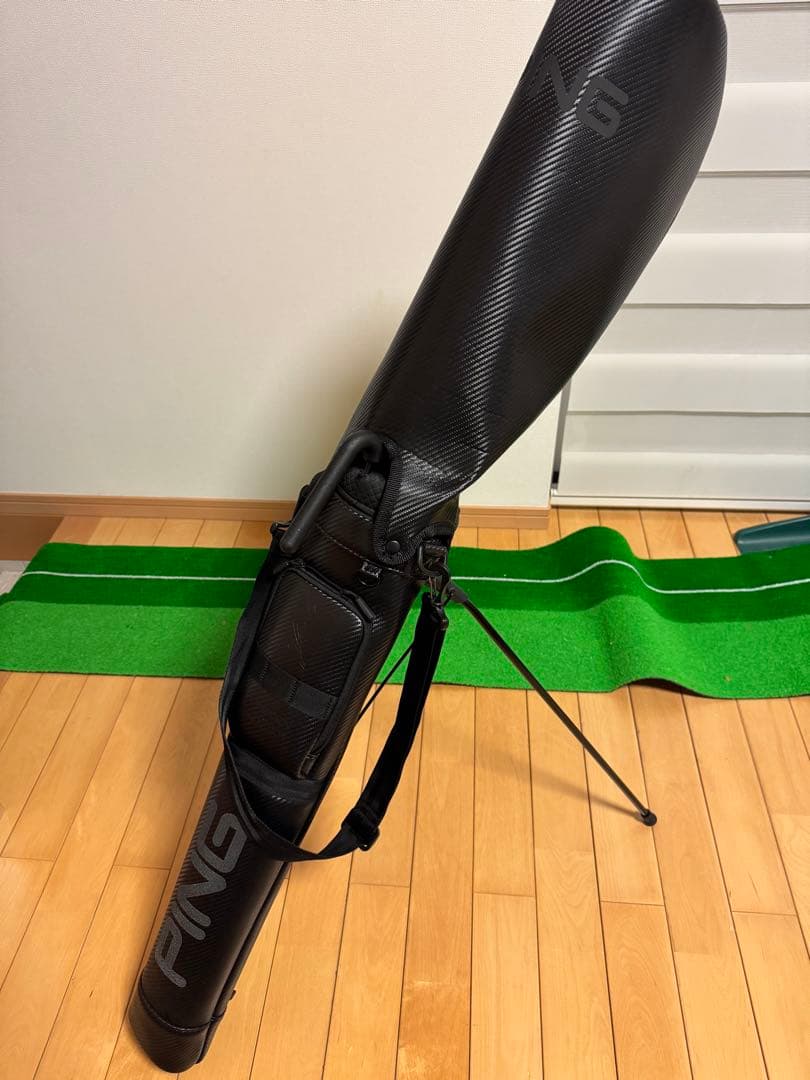 PING カーボンファイバーセルフスタンド サブバッグ　スタンドバッグ　ブラック