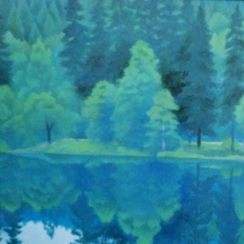 ☆東山魁夷☆「山湖澄む」300限定　東山すみ承認・認定書　文化勲章　複製画