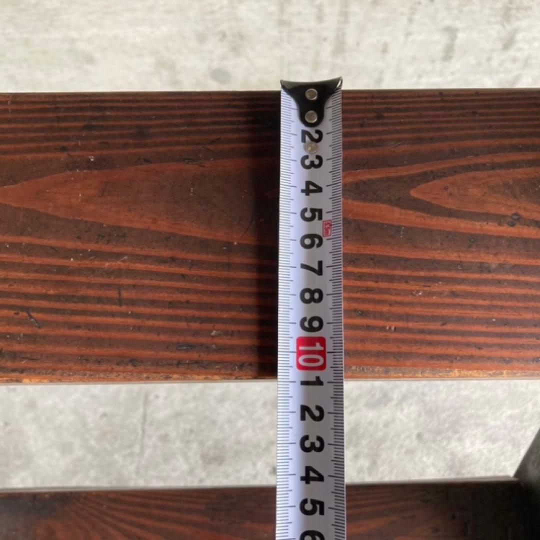 古い味のある梯子 はしご 階段 大型 棚 台 ラック 5段 木製 古民家 レトロ