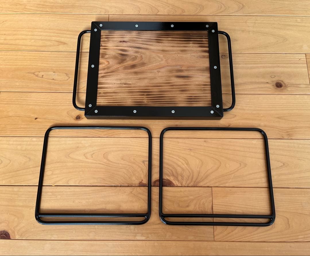 アイアンテーブル　アウトドア　キャンプ　天然木　BBQ ハンドメイド