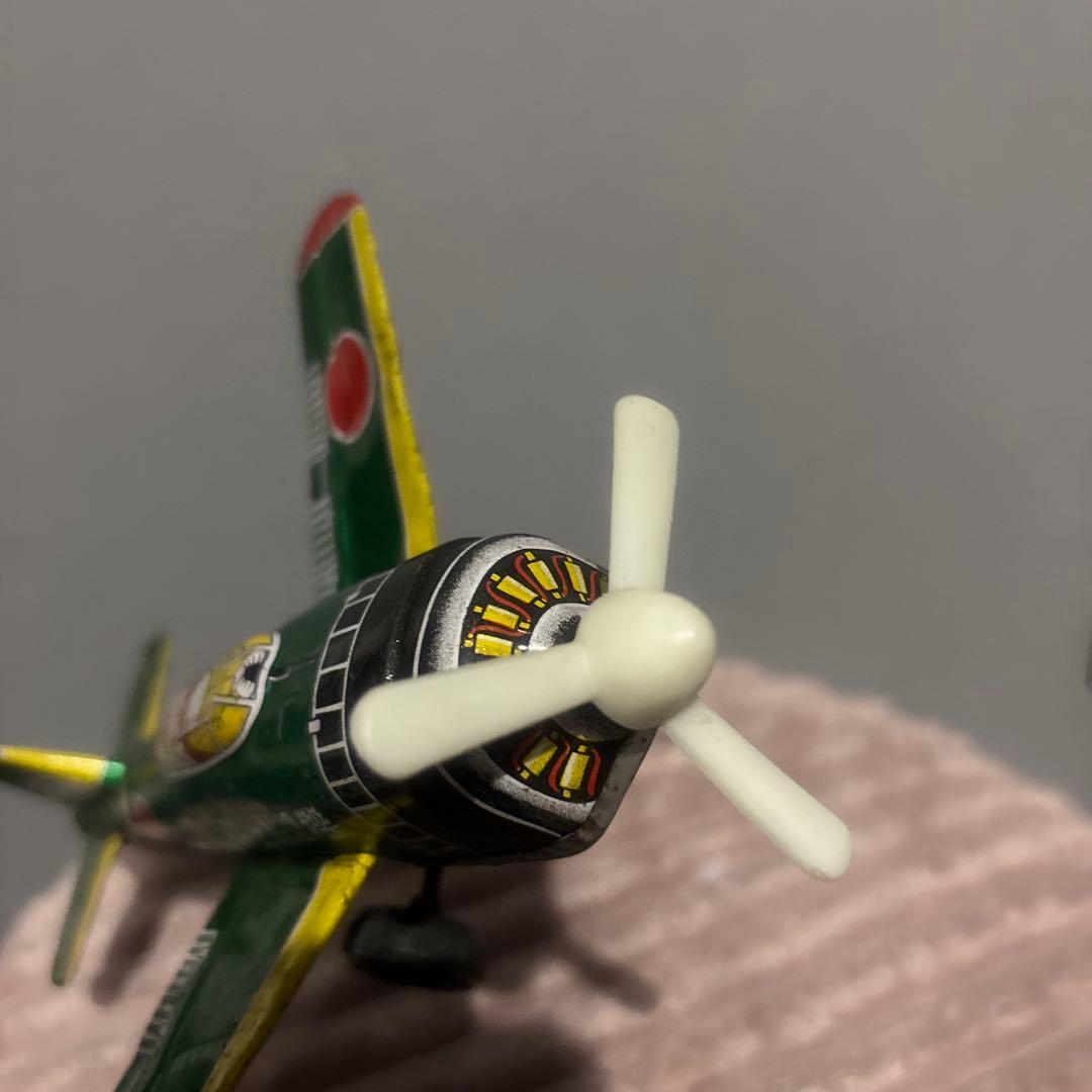 ゼロ戦　ブリキ　戦闘機　玩具　レトロ　零戦　当時物　零式艦上戦闘機　0-12