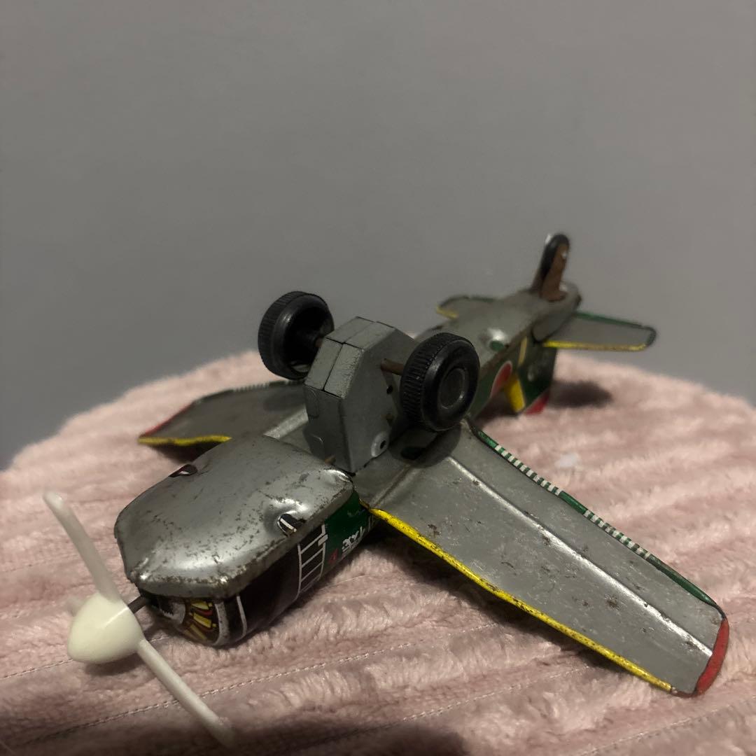 ゼロ戦　ブリキ　戦闘機　玩具　レトロ　零戦　当時物　零式艦上戦闘機　0-12