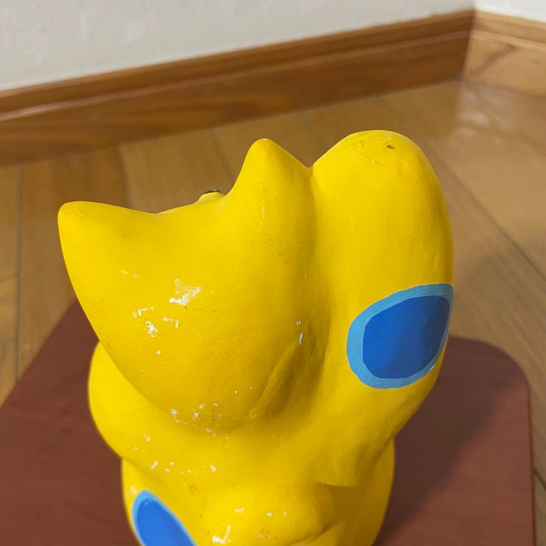 【希少品/サイン入り】工房輪葉葉 わはは 　招き猫 黄色 大