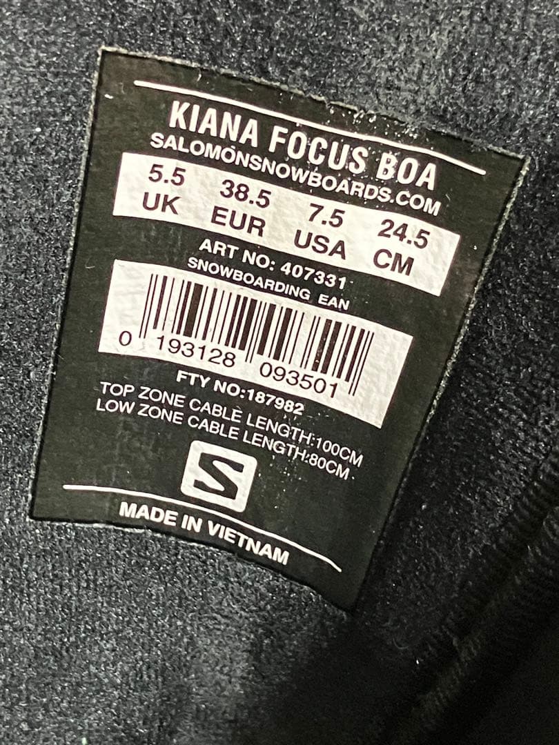 サロモンスノーボードブーツSALOMON KIANA DUAL BOA24.5