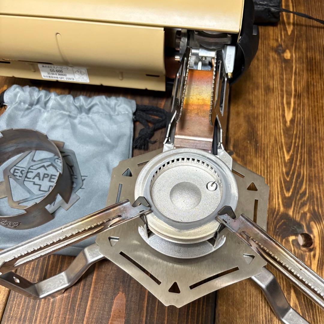 遮熱板風防付き★ peak  & CAMP バーナー (KH)