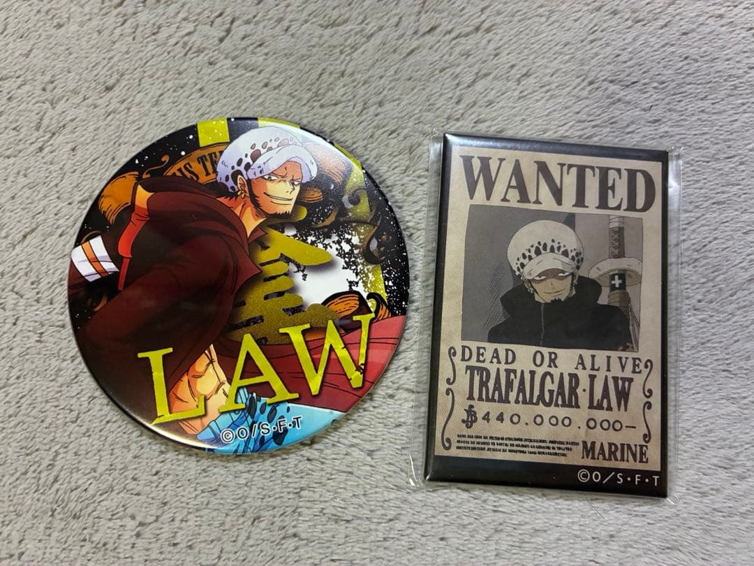 ONE PIECE ハウステンボス 限定 輩 缶バッジ ロー ワンピース　手配書