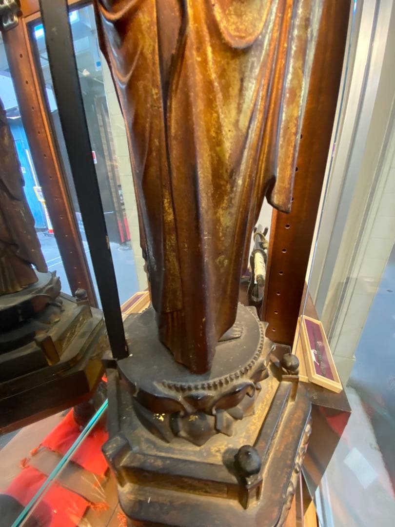 【感謝】阿弥陀如来像　木彫玉眼　江戸中期