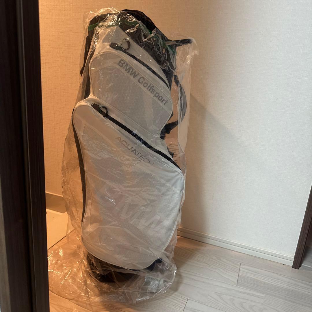 未使用品 Golfsport キャディバッグ 防水 ホワイト/グリーン
